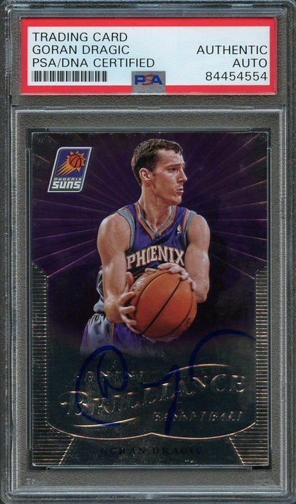 2012-13 Panini Brilliance #159 Goran Dragic Signed Card AUTO PSA/DNA Slabbed Sun