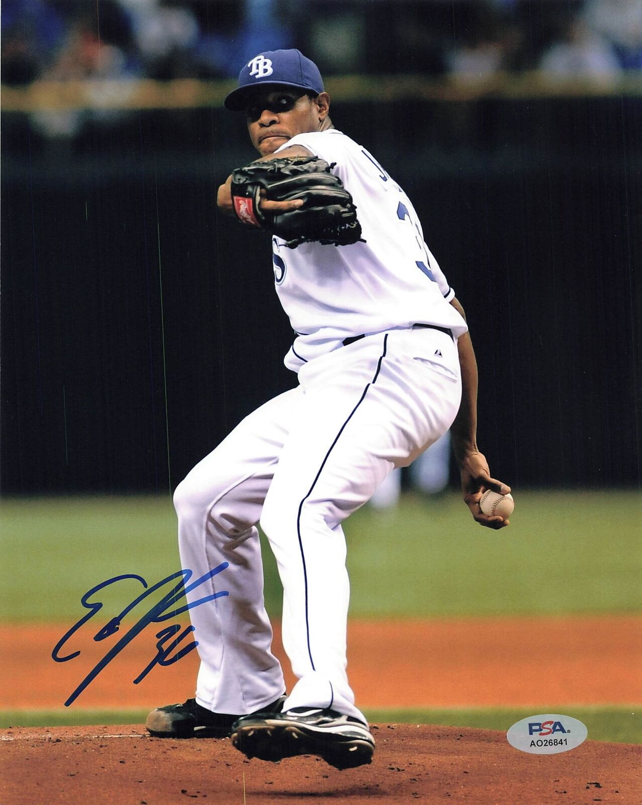 Edwin Jackson signed 8x10 photo PSA/DNA Autographed Tampa Bay Rays