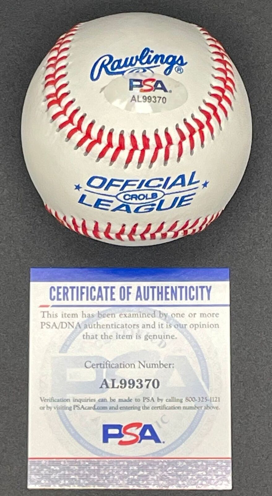 Courtney Hawkins signed baseball PSA/DNA autographed