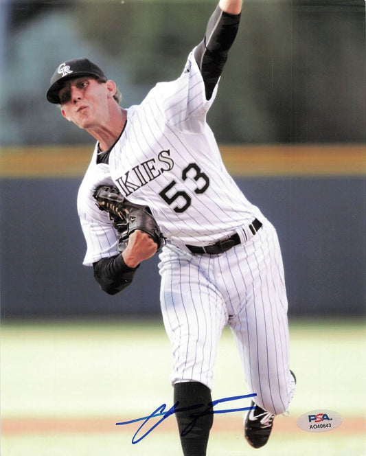 Christian Friedrich signed 8x10 photo PSA/DNA Colorado Rockies Autographed