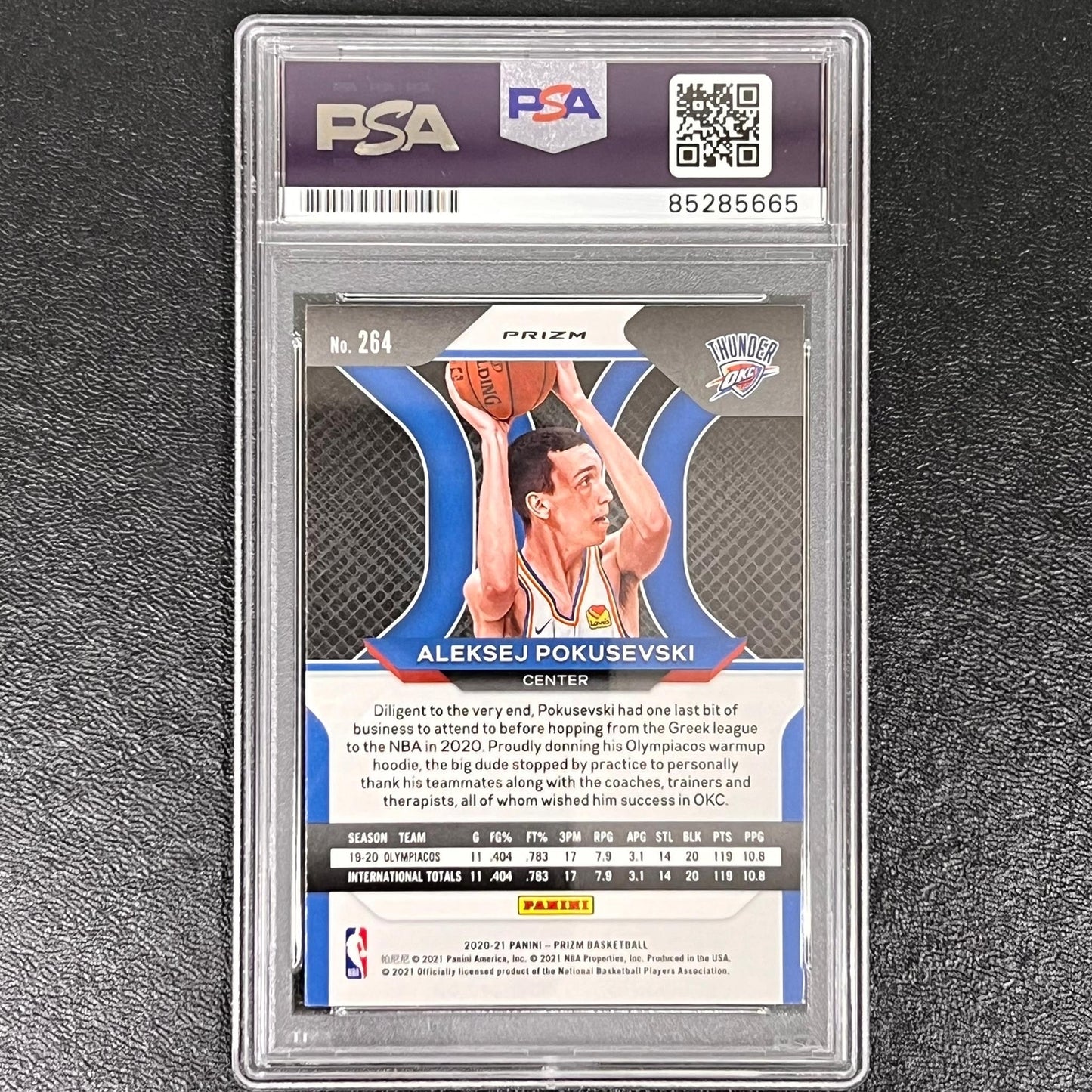 2020-21 Panini Prizm #264 Aleksej Pokusevski Signed Card AUTO PSA Slabbed RC Thu