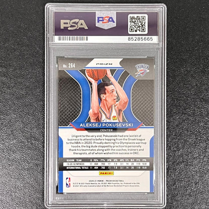 2020-21 Panini Prizm #264 Aleksej Pokusevski Signed Card AUTO PSA Slabbed RC Thu