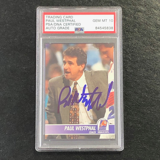 1994-95 NBA Hoops #292 Paul Westphal Signed Card Auto 10 PSA Slabbed Suns