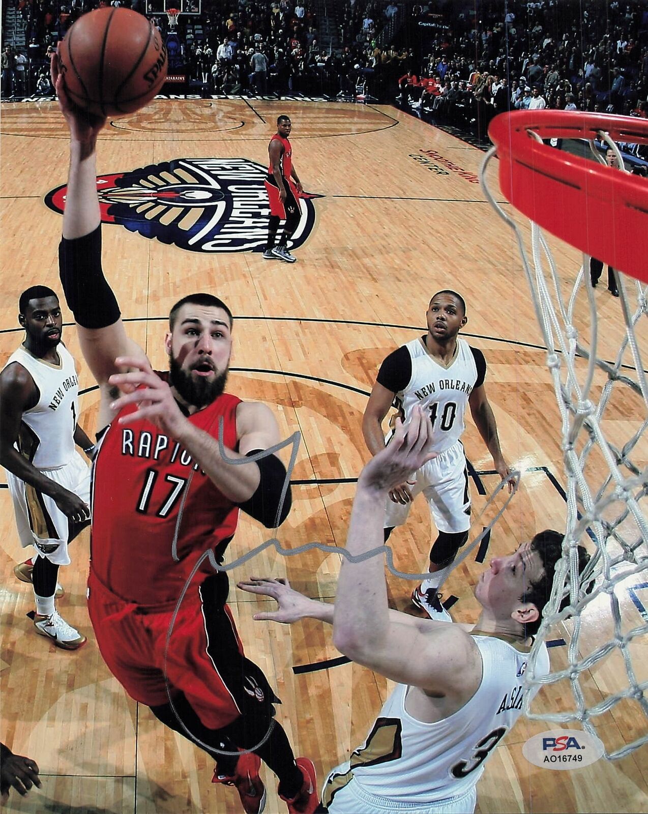 Jonas Valanciunas signed 8x10 photo PSA/DNA Toronto Raptors Autographed