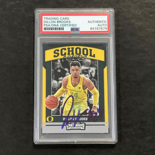 2017 Contenders Draft Picks #31 Dillon Brooks Signed Card AUTO PSA Slabbed Orego