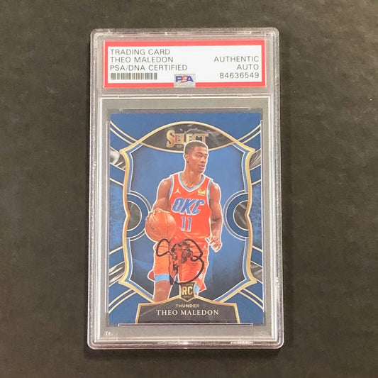 2020-21 Panini Select #94 Theo Maledon Signed Card AUTO PSA Slabbed RC Thunder