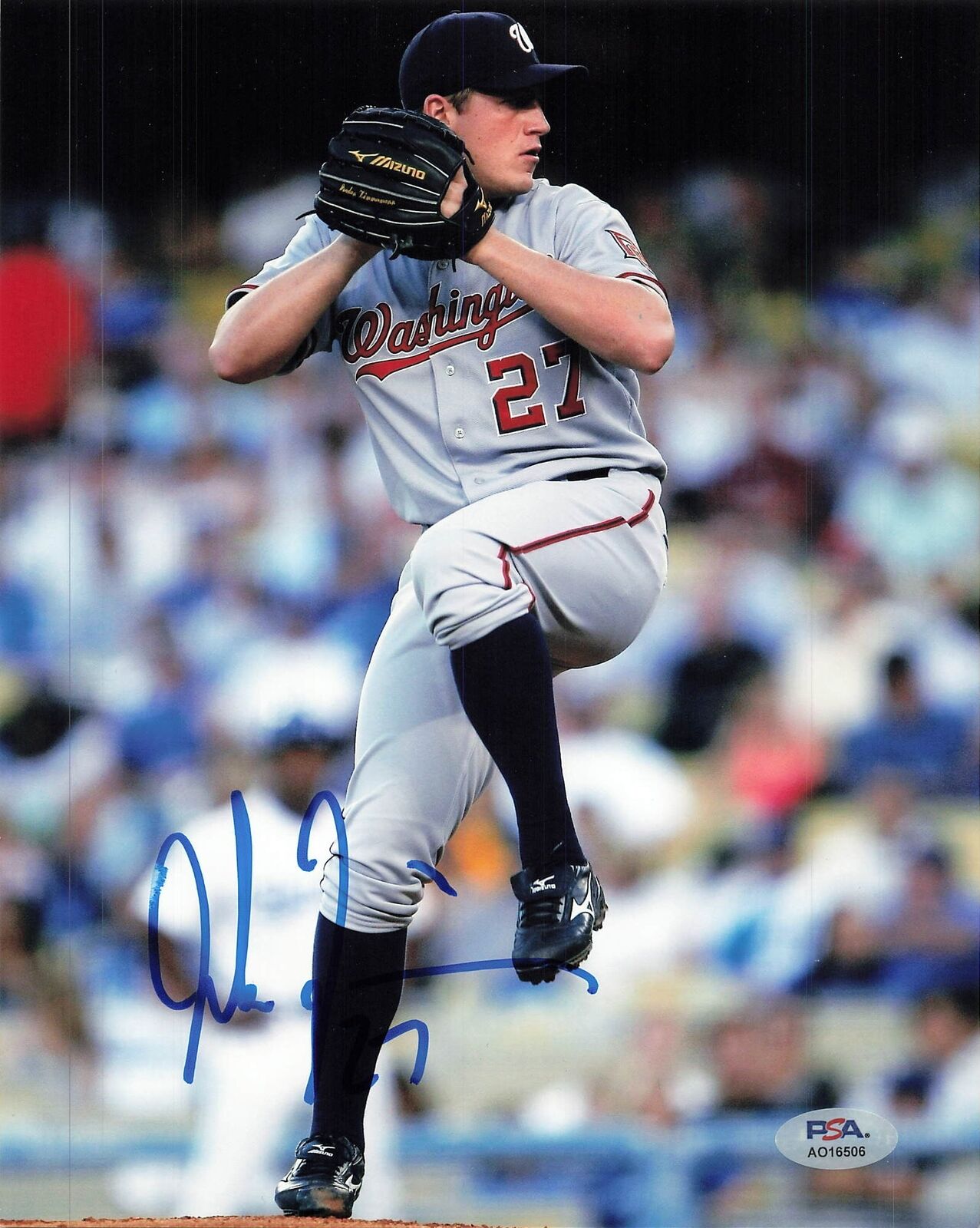 Jordan Zimmerman signed 8x10 photo PSA/DNA Washington Nationals autographed