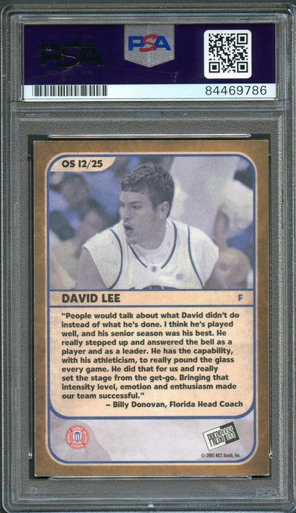 2005 Press Pass #OS12 David Lee Signed Card AUTO PSA Slabbed Florida