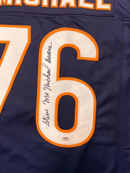 STEVE McMICHAEL Signed Jersey PSA/DNA Chicago Bears Autographed