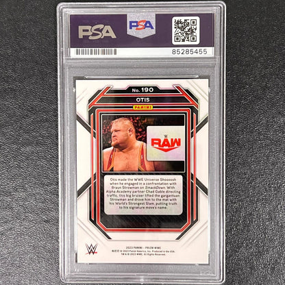 2023 Panini Prizm WWE #190 Otis Signed Card PSA AUTO Slabbed