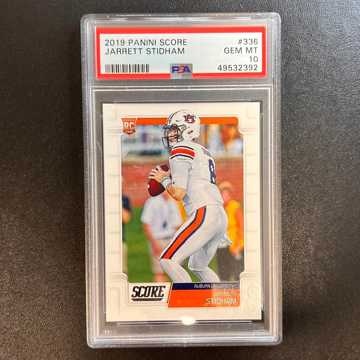 2019 Panini Score #336 Jarrett Stidham Card GEM MT 10 PSA Slabbed Auburn