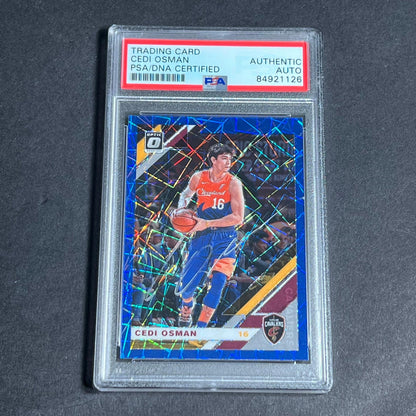 2019-20 Panini Donruss Optic #114 Cedi Osman Signed Card AUTO PSA Slabbed Cavali
