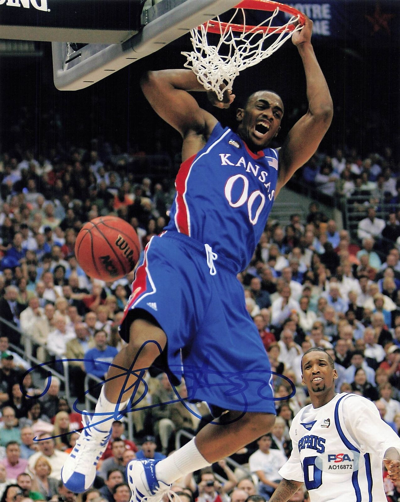 Darrell Arthur signed 8x10 photo PSA/DNA Kansas Jayhawks Autographed