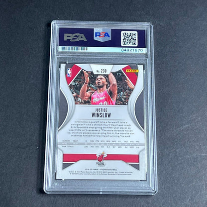 2019-20 Panini Prizim #230 Justice Winslow Signed Card AUTO Grade 10 PSA/DNA Sla