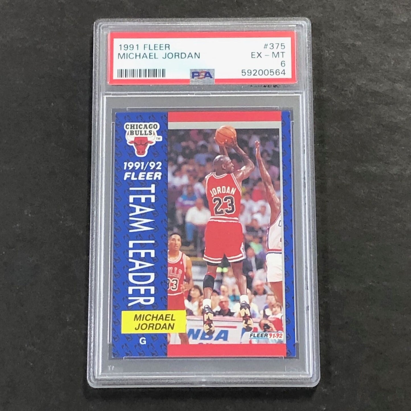 1991 Fleer Michael Jordan #375 PSA 6 EX-MT Bulls