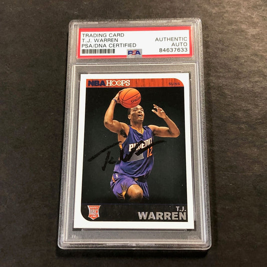 2014-15 NBA Hoops #273 TJ WARREN Signed Rookie Card AUTO PSA Slabbed RC Suns