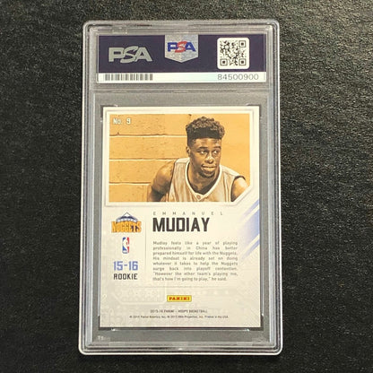 2015-16 NBA Hoops Faces of the Future #9 Emmanuel Mudiay Signed Rookie Card AUTO