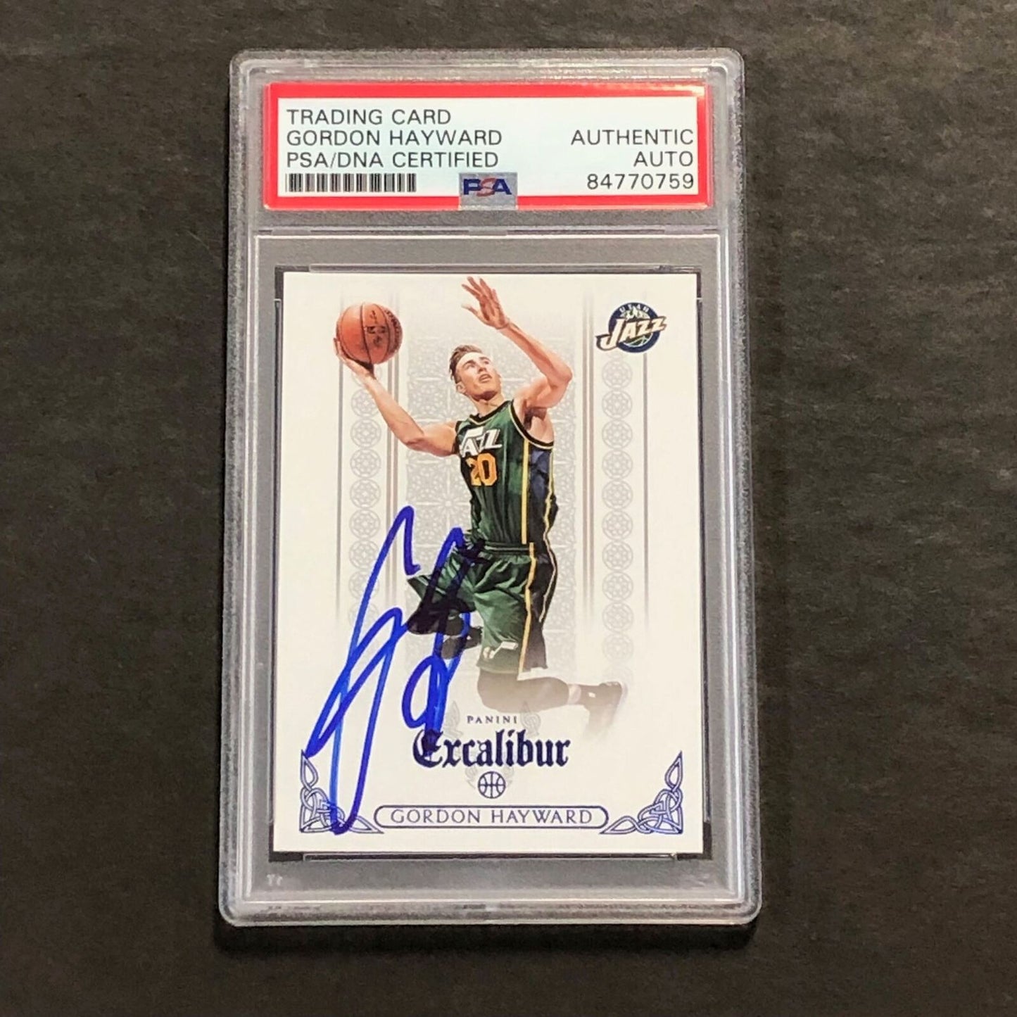 2014-15 Panini Excalibur #108 Gordon Hayward Signed AUTO PSA Slabbed Jazz