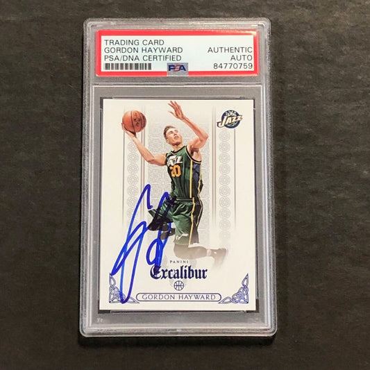2014-15 Panini Excalibur #108 Gordon Hayward Signed AUTO PSA Slabbed Jazz