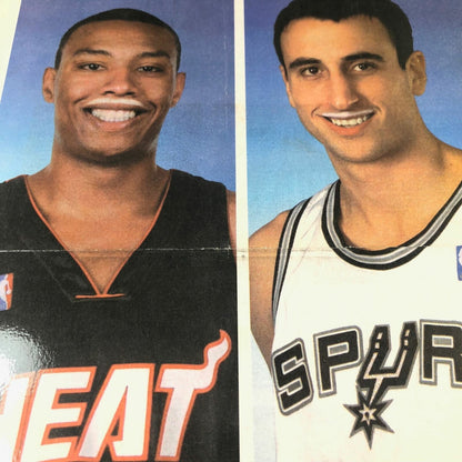 Manu Ginobili Caron Butler Signed 12x23 Advertisement PSA/DNA San Antonio Spurs