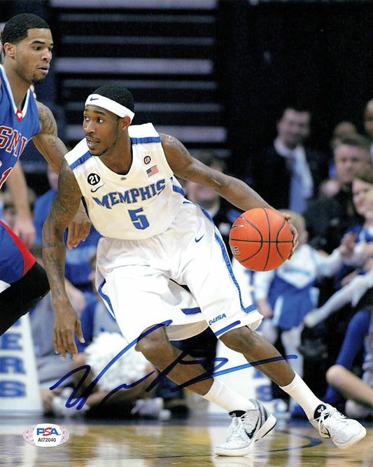 WILL BARTON signed 8x10 photo PSA/DNA Memphis Tigers Autographed