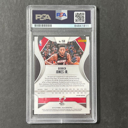2019-20 Panini Prizm #150 Derrick Jones Jr. Signed Card AUTO PSA Heat