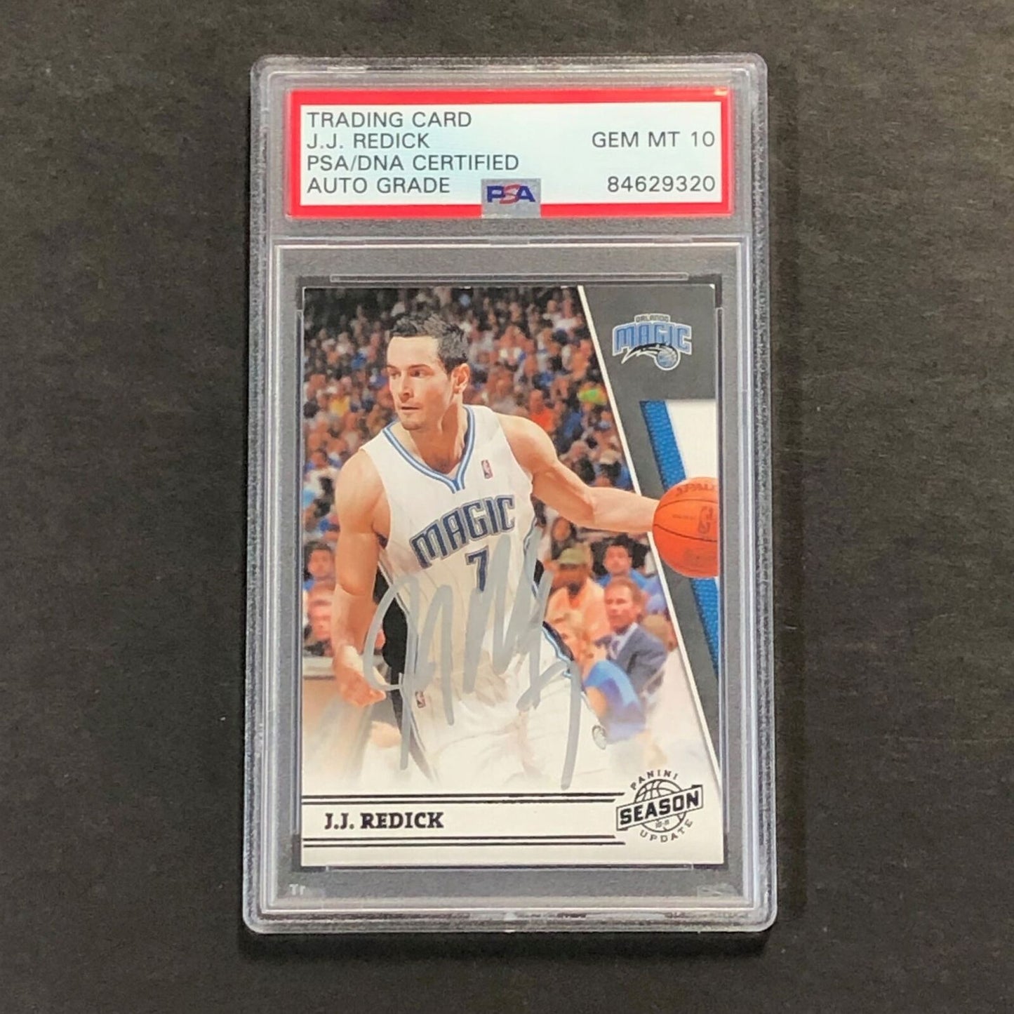 2011-12 Panini Season Update #90 JJ Redick Signed Card AUTO GRADE 10 PSA Slabbed