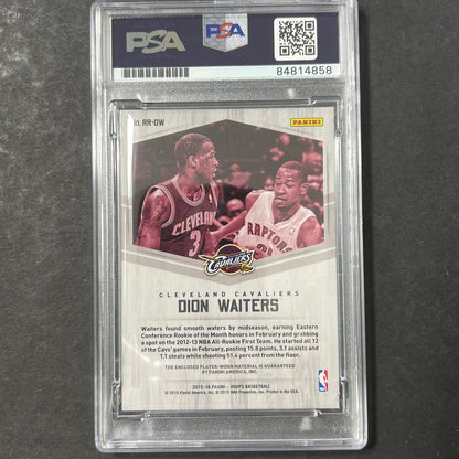 2015-16 Panini Hoops #RR-DW Dion Waiters Signed Card AUTO 10 PSA Slabbed Cavalie