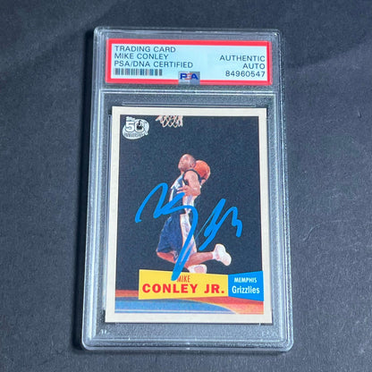 2007 Topps 50th Anniversary #114 Mike Conley Jr signed Card PSA Slabbed Grizzlie