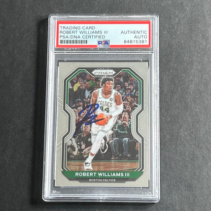 2020-21 Panini Prizm #35 Robert Williams III Signed Card PSA Slabbed Celtics
