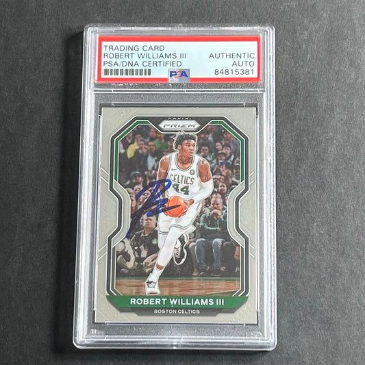 2020-21 Panini Prizm #35 Robert Williams III Signed Card PSA Slabbed Celtics