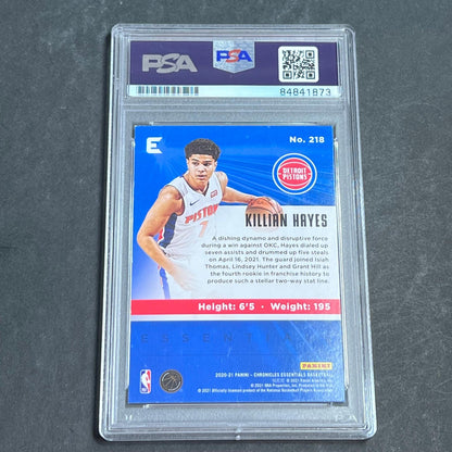 2020-21 Panini Chronicles #218 Killian Hayes Signed Card AUTO PSA Slabbed RC Pis
