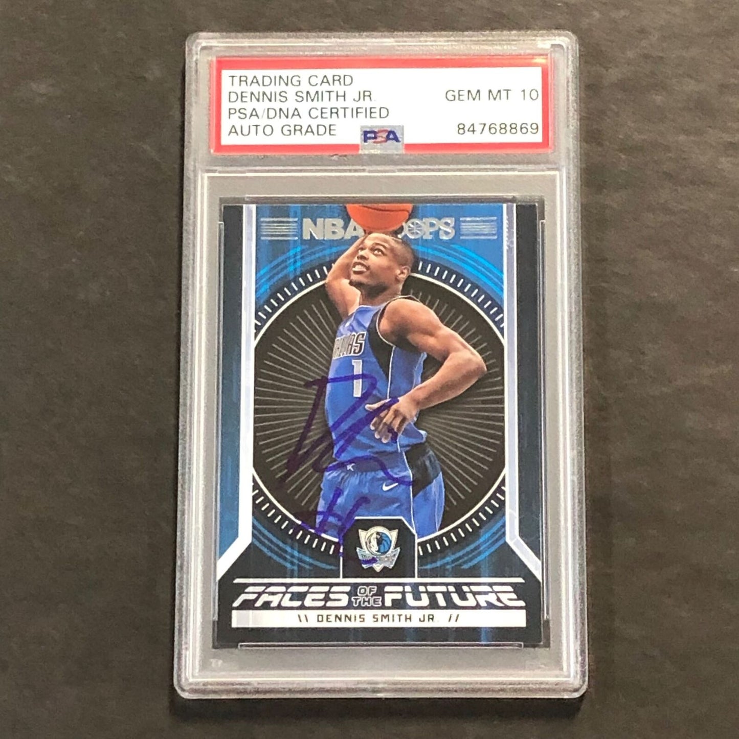 2017 NBA Faces of the Future #9 Dennis Smith Jr. Signed Card AUTO 10 PSA Slabbed
