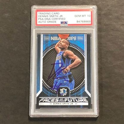2017 NBA Faces of the Future #9 Dennis Smith Jr. Signed Card AUTO 10 PSA Slabbed