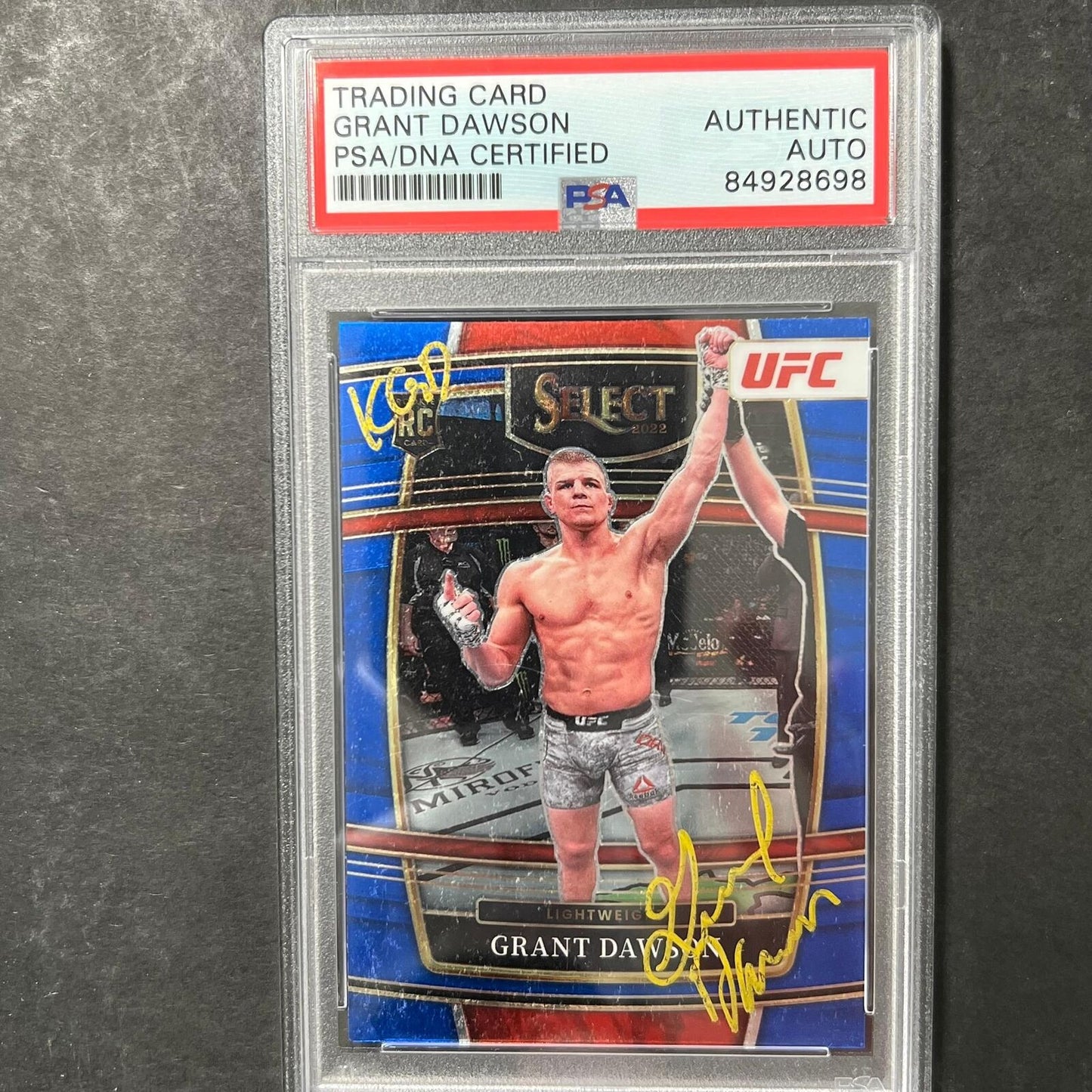 2022 Panini Select #1 Grant Dawson Signed Card AUTO PSA Slabbed UFC