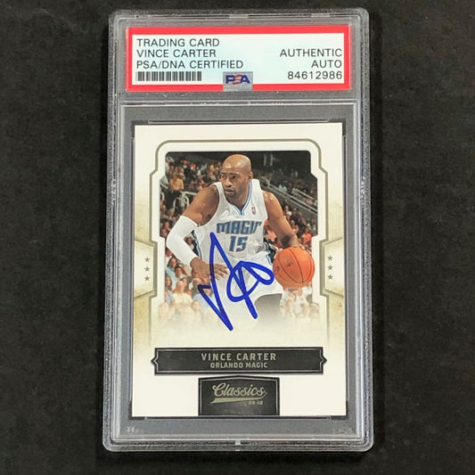 2009-10 Classics Basketball #77 Vince Carter Signed Card AUTO PSA/DNA Slabbed Ma