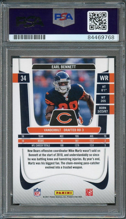 2011 Panini Prestige #34 Earl Bennett Signed Card PSA Slabbed Auto Chicago Bears