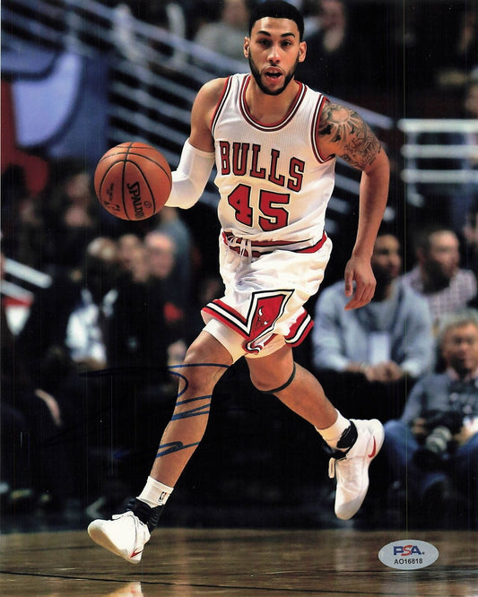 Denzel Valentine signed 8x10 photo PSA/DNA Chicago Bulls Autographed