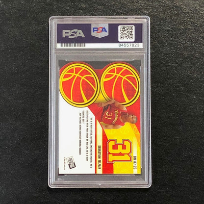 2004 Press Pass Big Numbers #8 Sebastian Telfair Signed Card AUTO PSA/DNA Slabbe