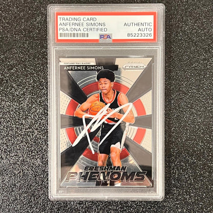2018-19 Panini Prizm Freshman Phenoms #2 ANFERNEE SIMONS Signed Rookie Card AUTO