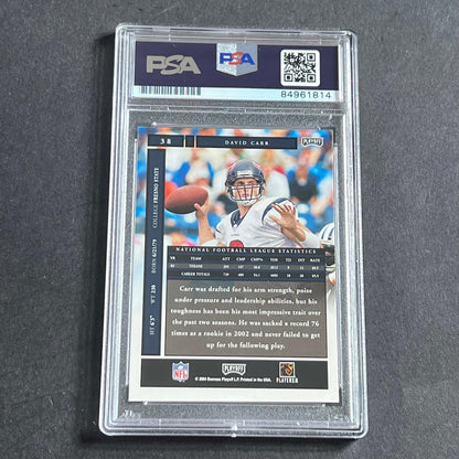 2004 Playoff Honors #38 David Carr Signed Card PSA Slabbed AUTO 10 Texans