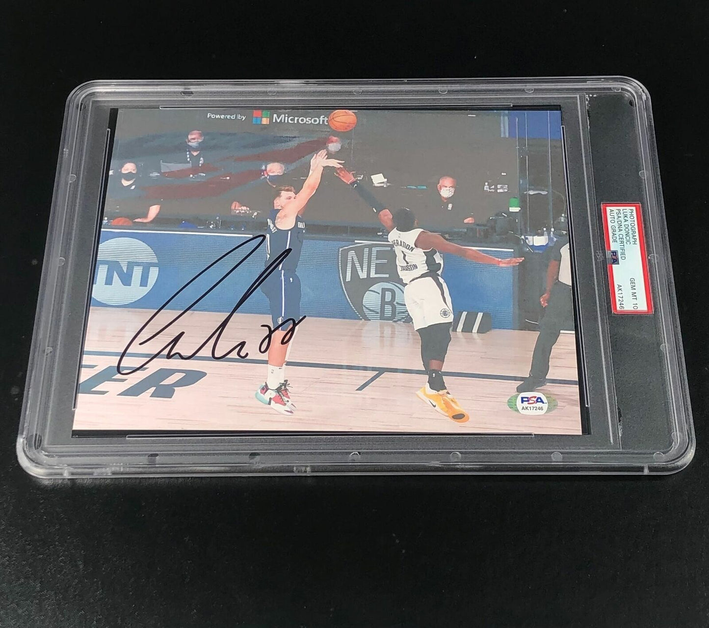 Luka Doncic Signed Photo PSA Encapsulated Auto 10 Gem Mint Mavericks