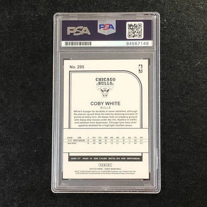 2019-20 NBA Hoops Winter Tribute #295 Coby White Signed Card AUTO 10 PSA Slabbed
