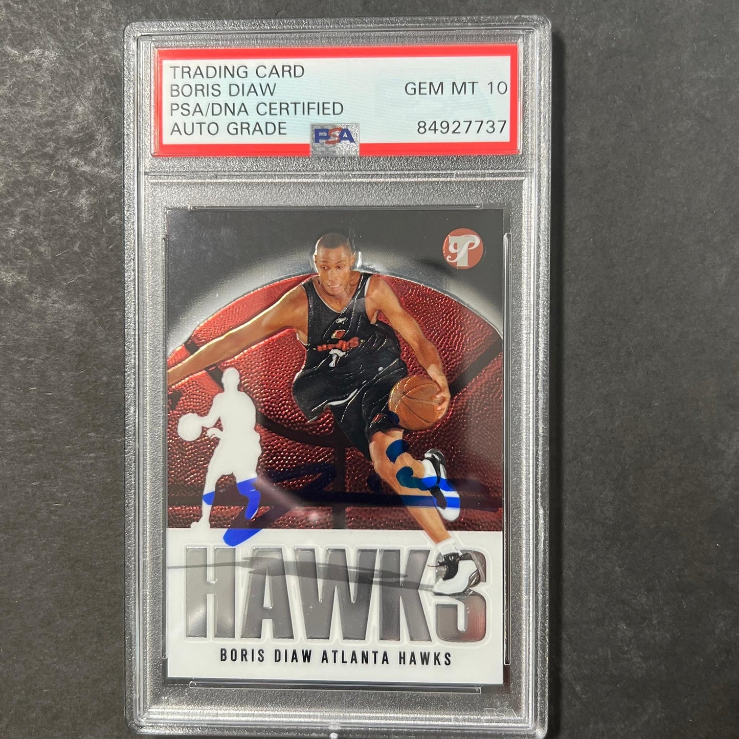 2003 Topps Pristine #161 Boris Diaw-Riffiod Signed Card AUTO 10 PSA Slabbed Hawk