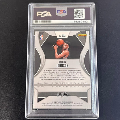 2019-20 Panini Prizm #273 Keldon Johnson Signed Card Auto PSA/DNA Slabbed RC Spu