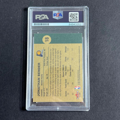 2001-02 Fleer #18 Jonathan Bender Signed Card AUTO PSA Slabbed Pacers