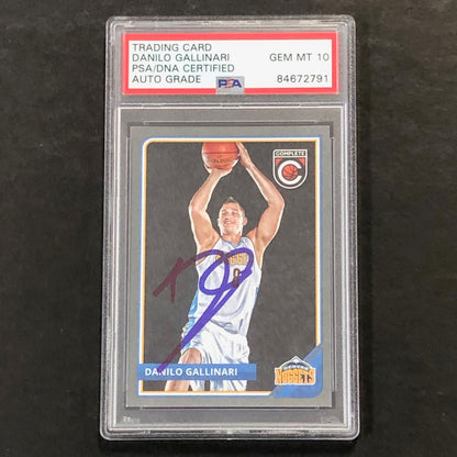 2015-16 Panini Complete #78 Danilo Gallinari Signed AUTO 10 PSA Slabbed Nuggets