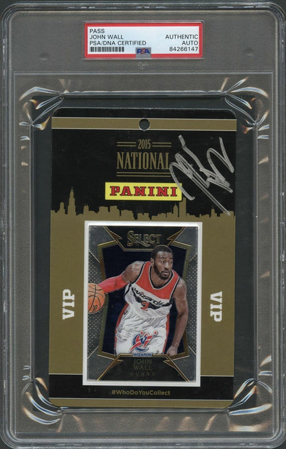 John Wall Signed 2015 National Ticket PSA/DNA Slabbed Autographed Panini