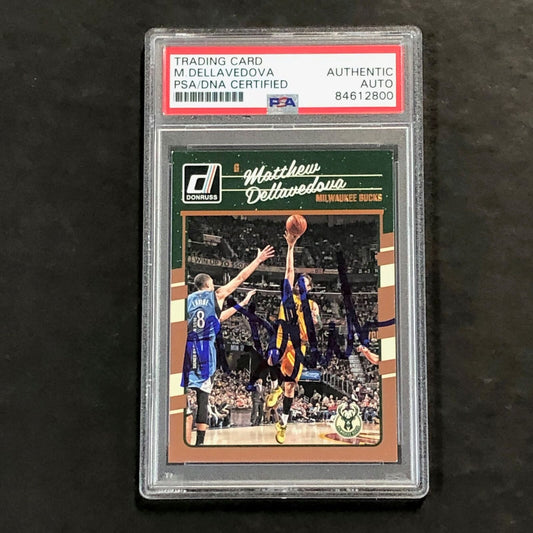 2016-17 Donruss #8 Matthew Dellavedova Signed Card AUTO PSA Slabbed Bucks