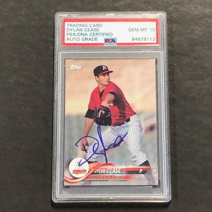 2018 Topps Pro Debut #94 Dylan Cease Signed Card PSA Slabbed Auto GRADE 10 White